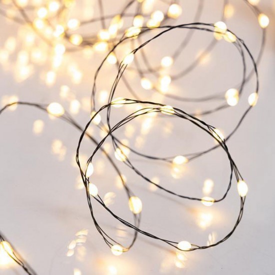 Instalatie de Lumini cu 20 de Becuri LED cu Baterii 1.9m - Alb Extra Cald