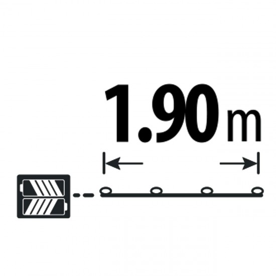 Instalatie de Lumini cu 20 de Becuri LED cu Baterii 1.9m - Alb Extra Cald