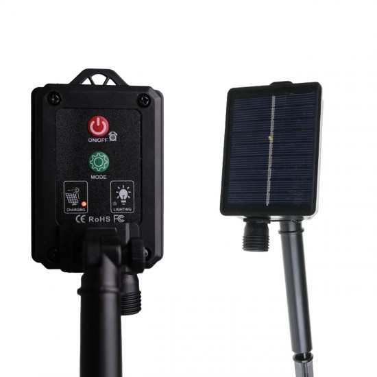 Instalatie de Lumini Solara cu 200 Becuri LED cu Programe 9,95m - Alb Cald