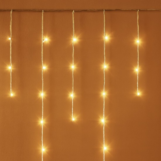 Instalatie de Lumini Perdea cu 480 de Becuri LED Extensibila de Interior & Exterior cu Programe 10m - Alb Extra Cald