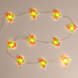 Instalatie de Lumini cu 10 Becuri LED cu Baterii Candies 0.90m - Alb Cald