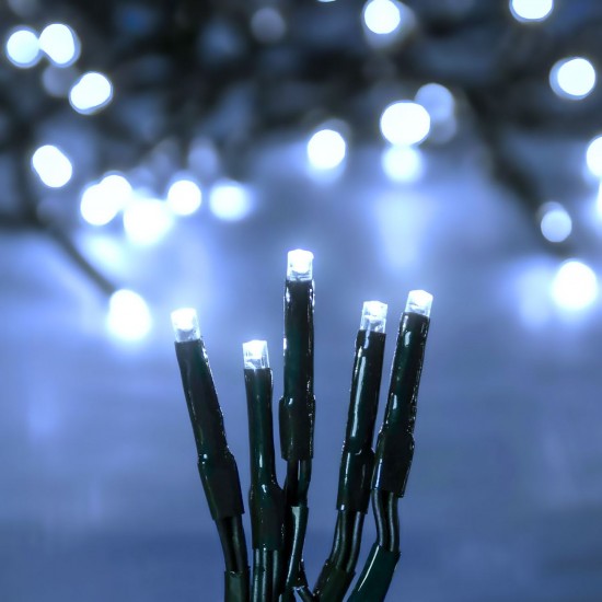 Instalatie de Lumini cu 60 Becuri LED cu Baterii si Program 5.90m - Alb Rece