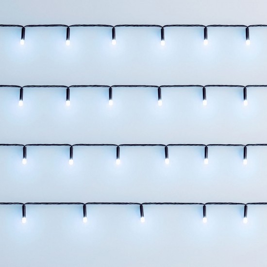 Instalatie de Lumini cu 60 Becuri LED cu Baterii si Program 5.90m - Alb Rece