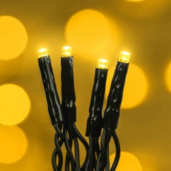 Instalatie de Lumini cu 60 de Becuri LED cu Baterii si Program 9,50m - Galb