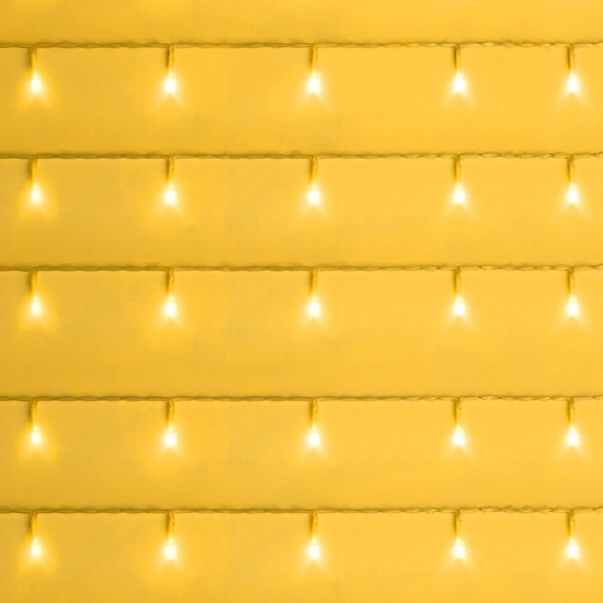 Instalatie de Lumini cu 60 de Becuri LED cu Baterii si Program 9,50m - Galb