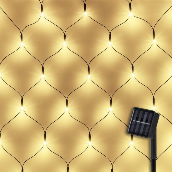 Instalatie de Lumini Solara cu 120 de Becuri LED cu Program 2m - Alb Cald