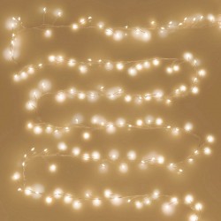 Instalatie de Lumini cu 300 de Becuri LED cu 8 Programe de Interior & Exterior 6m - Alb Cald
