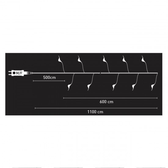 ~300LED CLUSTER ALB CALD MF