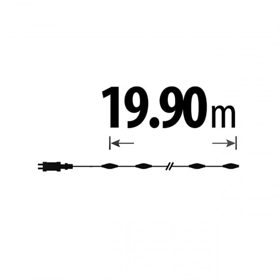 Instalatie de Lumini cu 200 de Becuri LED Copper de Interior & Exterior 19.90m - Alb Cald