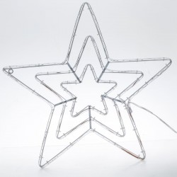 Stea din Furtun Luminos cu LED & Program 56x56cm - Multicolor