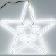Stea Dubla din Furtun Luminos 57x57cm - Alb Rece