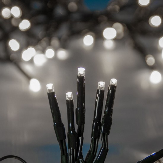 Instalatie de Lumini Solara cu 60 de Becuri LED cu Program 10.3m -  Alb Rece