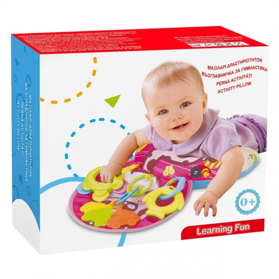 Perna Bebe cu Activitati Roz Girafa si Jucarii Suspendate