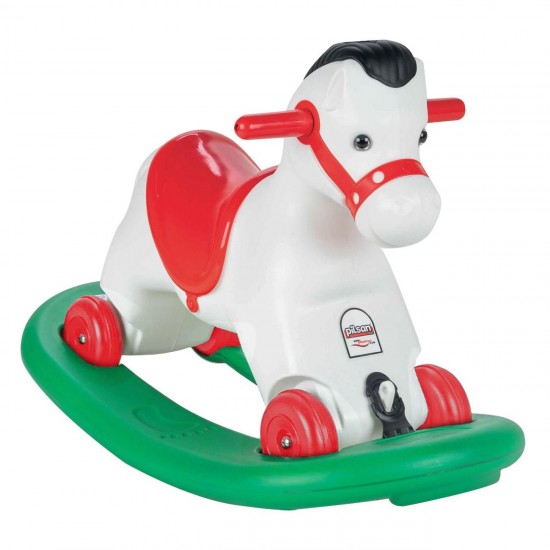 Calut Balansoar de Plastic 2 in 1 cu Roti & Muzica 77x35x50cm