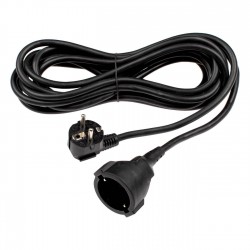 Prelungitor Cablu Negru cu Siguranta pentru Copii 3680W - 5m