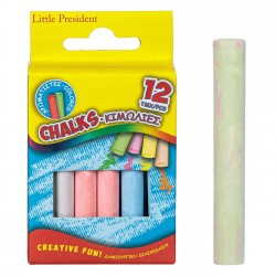Creta Colorata Subtire 8cm Little President - 12buc