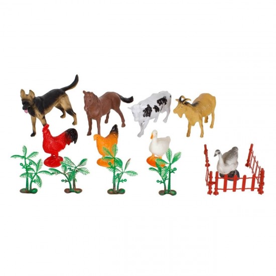 Set Animale de la Ferma din Plastic -16buc