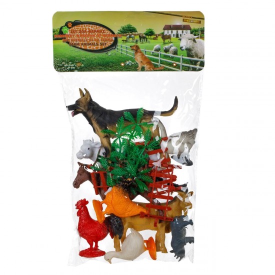 Set Animale de la Ferma din Plastic -16buc