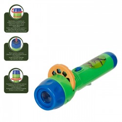 Lanterna Proiector Verde Dinozaur cu 3 Diapozitive