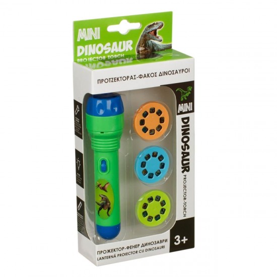 Lanterna Proiector Verde Dinozaur cu 3 Diapozitive
