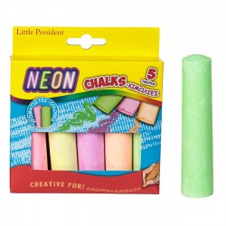 Creta Colorata Groasa Neon 11cm Little President - 5buc