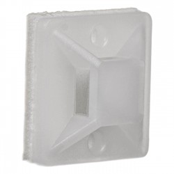Suporturi Autocolante din Plastic Albe pentru Coliere Cabluri 2x2cm - 25buc