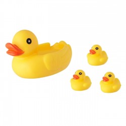 Jucarie pentru Baie Rata Mama cu 3 Ratuste - 4buc