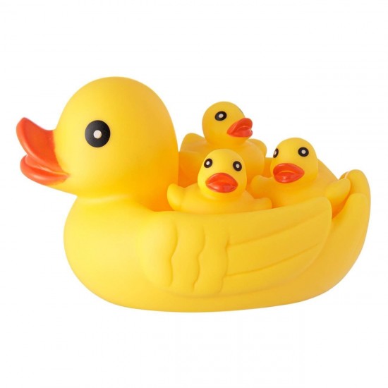 Jucarie pentru Baie Rata Mama cu 3 Ratuste - 4buc