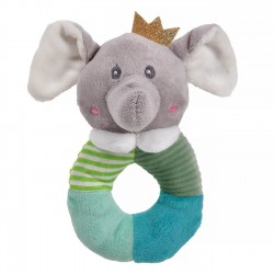 Jucarie Zornaitoare Inel Elefant Gri 17cm