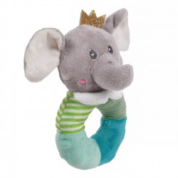 Jucarie Zornaitoare Inel Elefant Gri 17cm