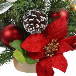 Brad Artificial Decorativ de Masa cu Craciunite Pomusoare 40cm