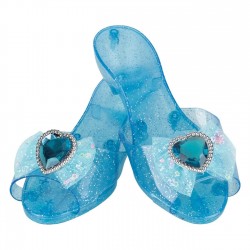 Jucarie Pantofi pentru Copii Roz cu Glitter Argintiu & Funda cu Inima - 1 pereche