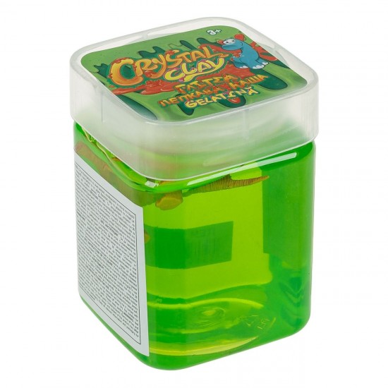 Jucarie Gelatina Slime Crystal Verde cu Dinozaur 250g