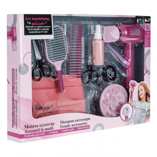 Set de Joaca Coafor & Ingrijire Par cu Accesorii pentru Fete - 11 piese