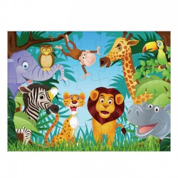 Puzzle Animale din Jungla (35 de piese Jumbo)