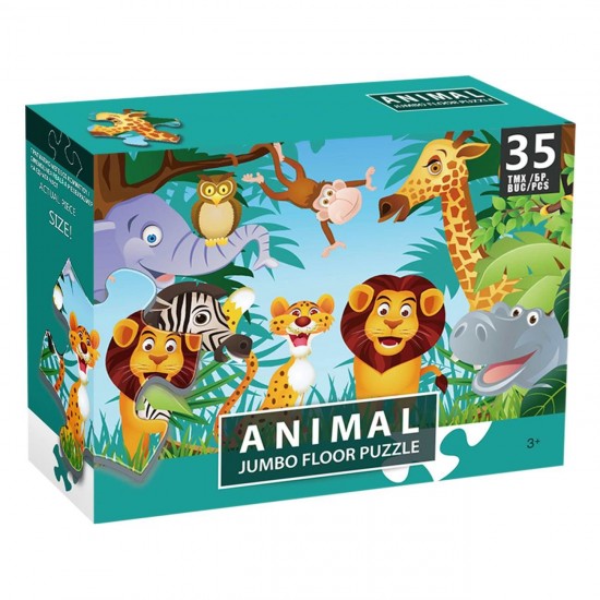 Puzzle Animale din Jungla (35 de piese Jumbo)