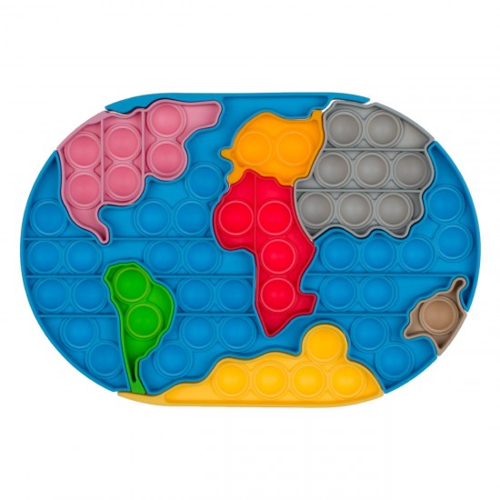 Jucarie Anti-Stress Fidget Harta 21x14.5cm