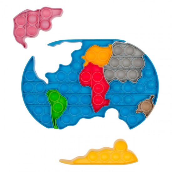 Jucarie Anti-Stress Fidget Harta 21x14.5cm