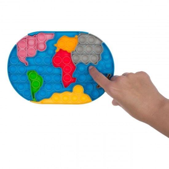 Jucarie Anti-Stress Fidget Harta 21x14.5cm