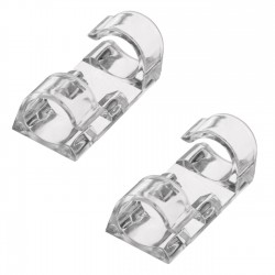Cleme Autoadezive din Plastic Transparent pentru Organizarea Cablurilor 4x1.5cm - 20buc