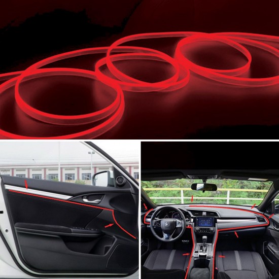 Banda LED cu USB Neon Rosie 2m