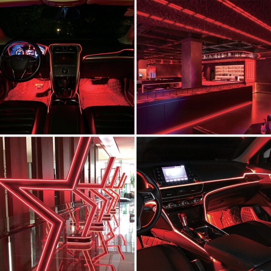 Banda LED cu USB Neon Rosie 2m