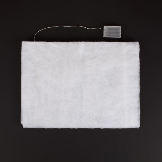 Stofa Decorativa de Craciun Alba cu LED 150x50cm