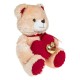 Ursulet de Plus Bej cu Inima Dubla Love 40cm