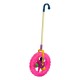Roata de Impins din Plastic Fucsia cu Maner Ø24x74cm