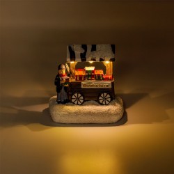 Scena de Craciun Librarie cu Lumina LED 9x5x9.5cm