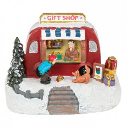 Scena de Craciun Magazin de Copii cu Lumina LED 13x7x10.5cm