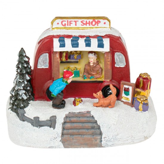 Scena de Craciun Magazin de Copii cu Lumina LED 13x7x10.5cm