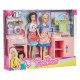 Set de Joaca Baie Bucatarie cu 2 Papusi & Accesorii