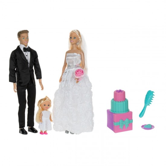 Papusa Manechin Mireasa & Mire cu Fetita